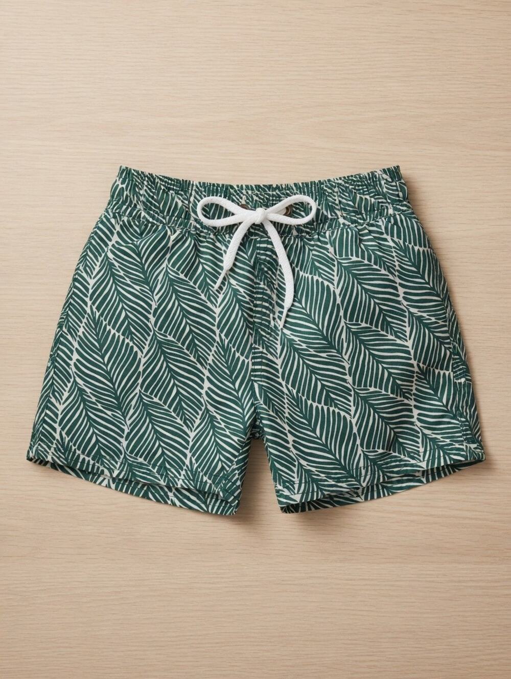 Starting Out Green Leaf Print Shorts – Size 12-18M
